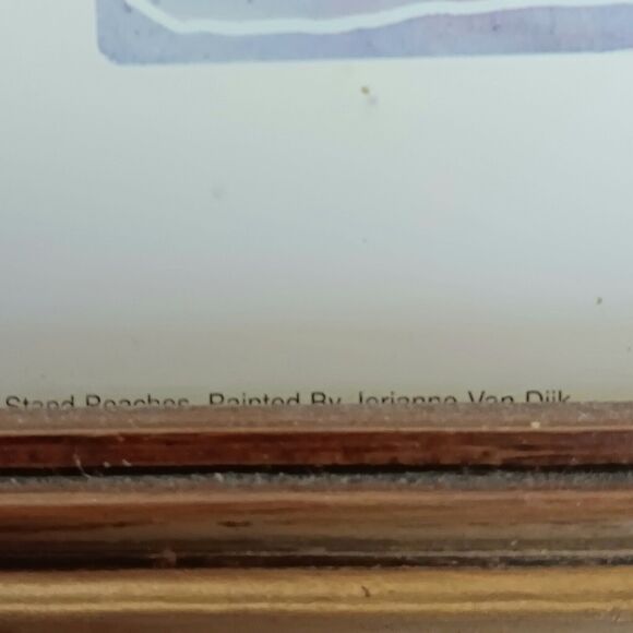 Fruit Stand Apples And Peaches Prints By Jerianne Van Dijk Framed 12" X 10" VTG - Picture 8 of 9